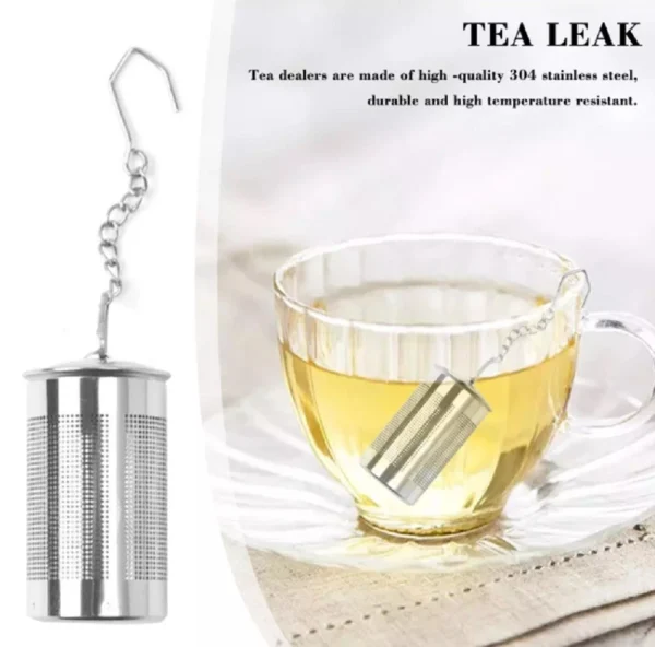 2-Pack Stainless Steel Tea Infuser Strainer Set – Fine Mesh Ball with Chain Hook - Image 5
