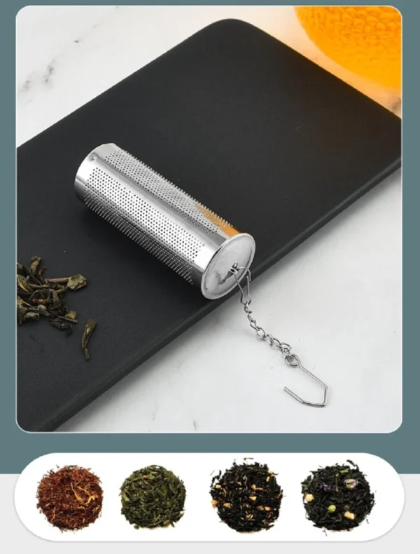 2-Pack Stainless Steel Tea Infuser Strainer Set – Fine Mesh Ball with Chain Hook - Image 4