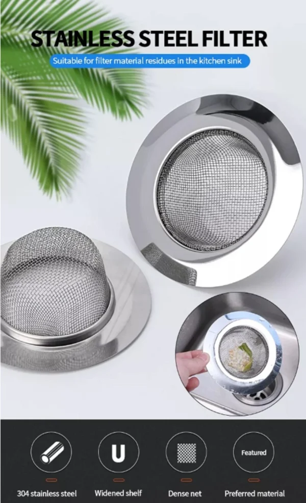 4-Pack 4.5" Sink Strainer Set – Stainless Steel Kitchen Drain Filter Catchers - Image 6