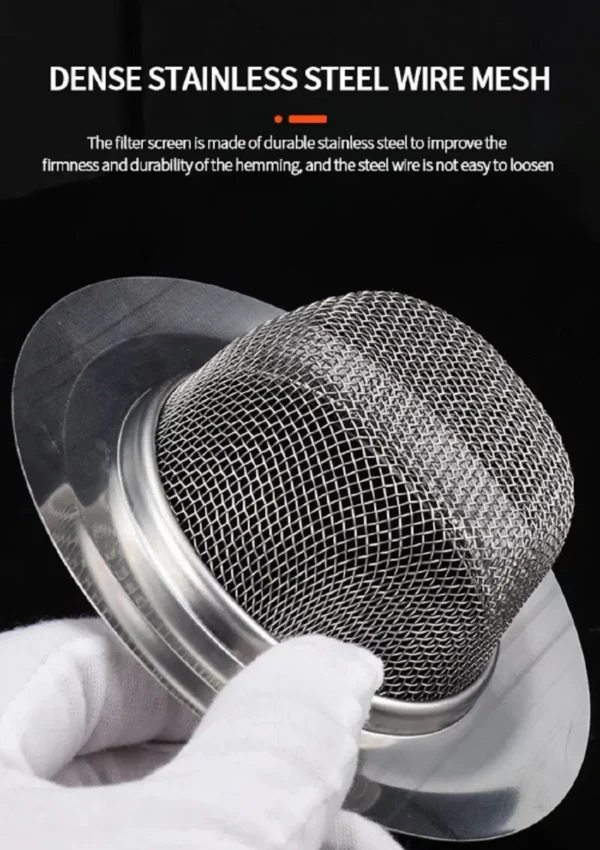 4-Pack 4.5" Sink Strainer Set – Stainless Steel Kitchen Drain Filter Catchers - Image 4