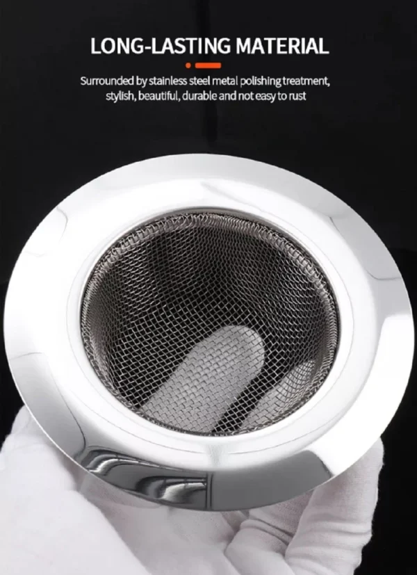 4-Pack 4.5" Sink Strainer Set – Stainless Steel Kitchen Drain Filter Catchers - Image 2