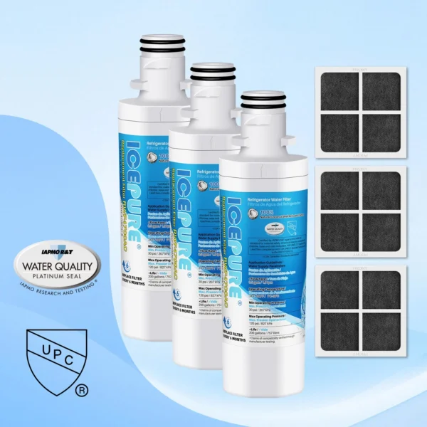 Fit For LG LT1000P LFVS26596S LRFXS2503S LFXS28566M/00 Water Air Filter 3 PACK