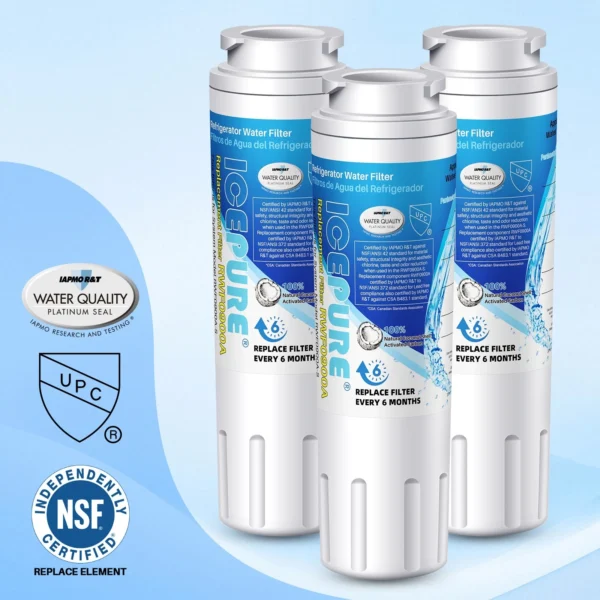 Fit For UKF8001 WRX735SDHZ03 WRX735SDHZ02 WRX735SDHZ01 Water Filter 3 Pack