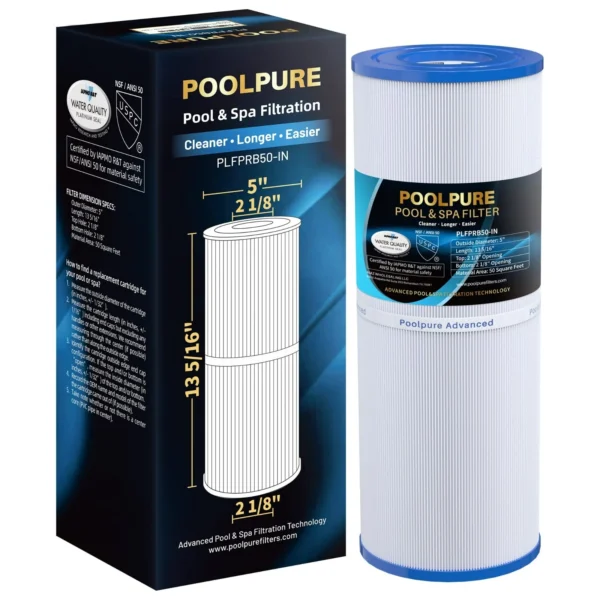 POOLPURE PLFPRB50-IN Spa Filter Replaces Pleatco PRB50-IN PRB50IN Unicel C-4950