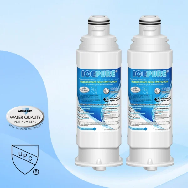 Fit For Samsung DA97-17376B HAF-QIN RF27T5201SR/AA Water Filter 2PACK