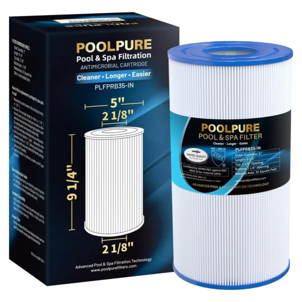 POOLPURE PRB35-IN Spa Filter Replaces Unicel C-4335, Guardian 409-219, 1 Pack