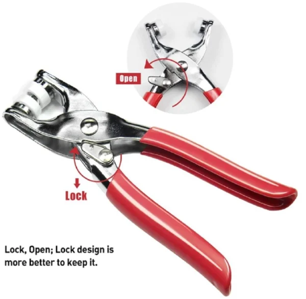200-Pack Metal Snap Button Kit with Fastener Plier - Durable 5-Claw Buckle Tool - Image 9