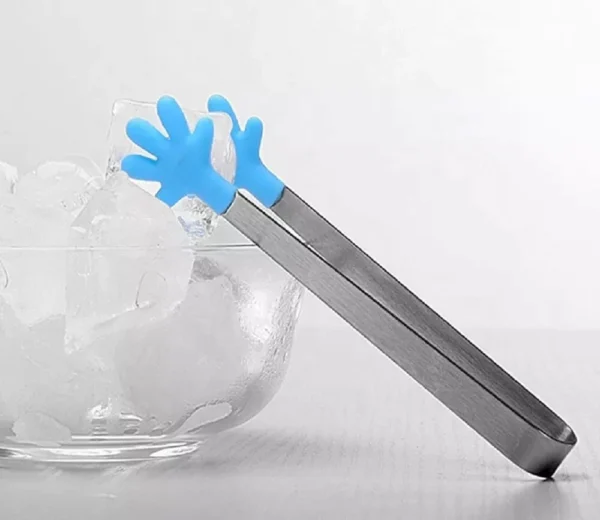4-Pack 5" Silicone Mini Tongs – Hand-Shaped Sugar Cube Tongs for Kids & Kitchen - Image 3