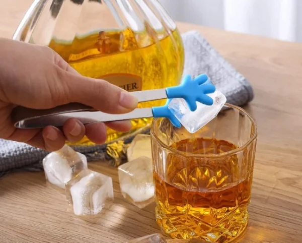 4-Pack 5" Silicone Mini Tongs – Hand-Shaped Sugar Cube Tongs for Kids & Kitchen - Image 2