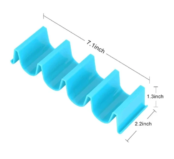 4-Pack Wave Taco Holder Stand – BPA-Free Plastic Rack Tray for Mexican Cooking - Image 6