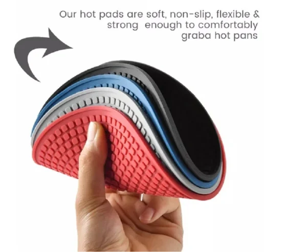 4-Pack Silicone Trivet Mat Set – Heat Resistant Non-Slip Pads for Kitchen Use - Image 5